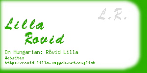 lilla rovid business card